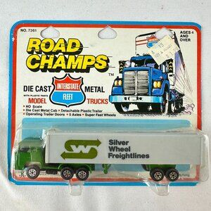 Road Champs Die Cast Metal Model Trucks Silver Wheel Freightlines HO Scale